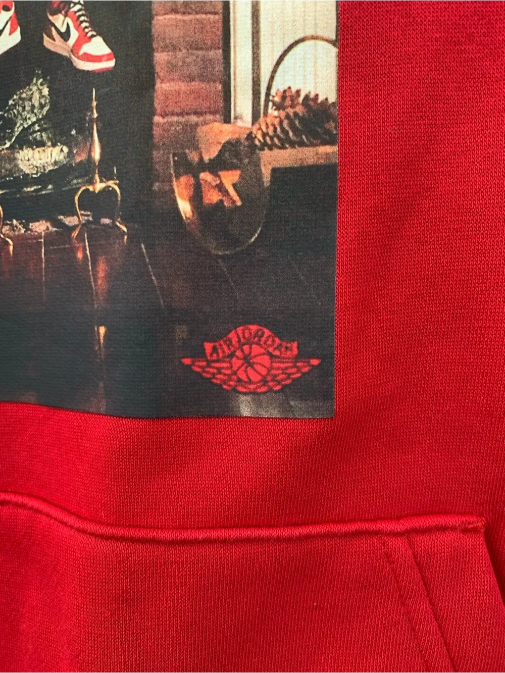 Jordan Red and Black Bomber Jacket with Jumpman Logo